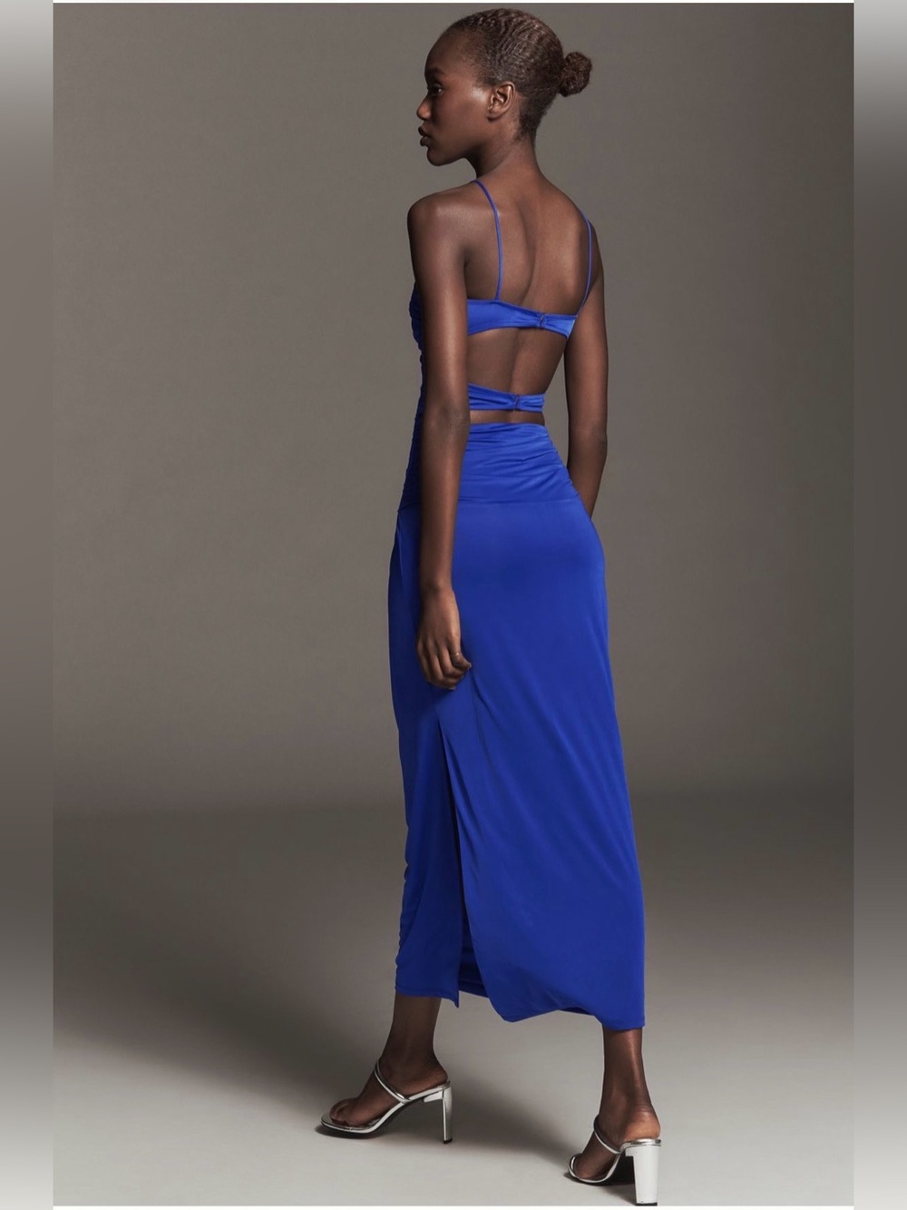 Sunday in Brooklyn Twist-Front Fitted Midi Dress - Picture 3 of 16